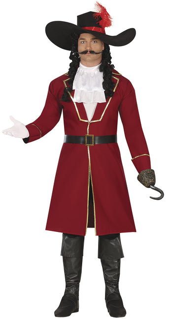 Costume de pirate Bordeaux Rouge Hommes Long