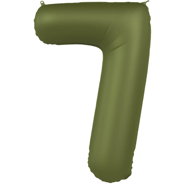 Ballon de 7 ans vert mat 86cm