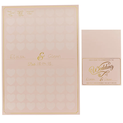 Livre d'or de mariage rose A3