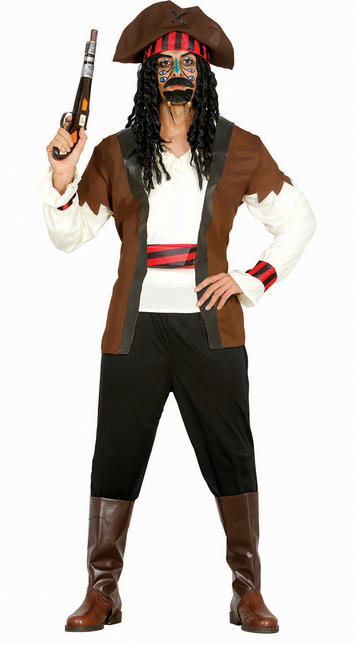 Costume de pirate homme marron