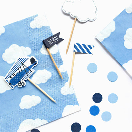 Serviettes de table Nuages 33cm 20pcs