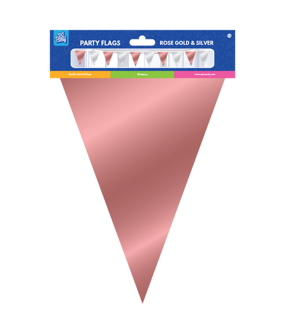 Guirlande Rose Or Argent Métallique 10m