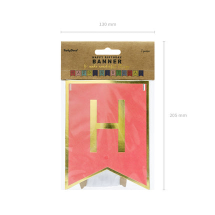 Bannière Happy Birthday Coloured 1.75m