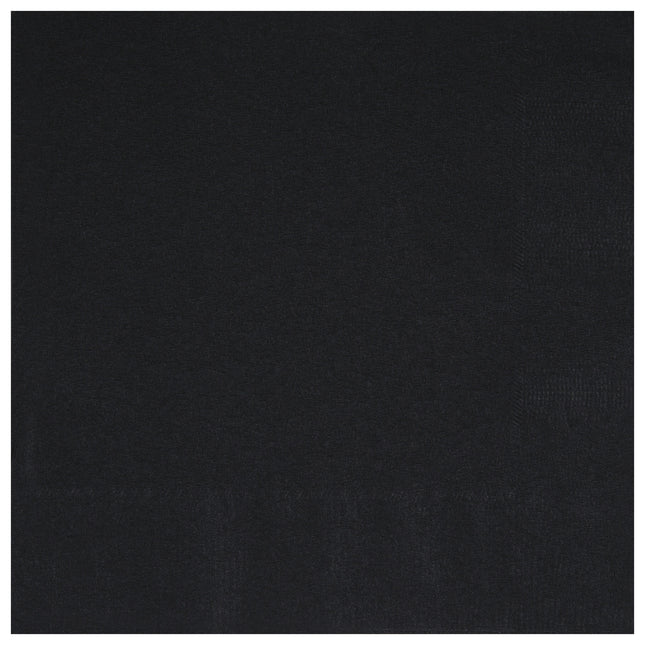 Serviettes de table noires 33cm 50pcs