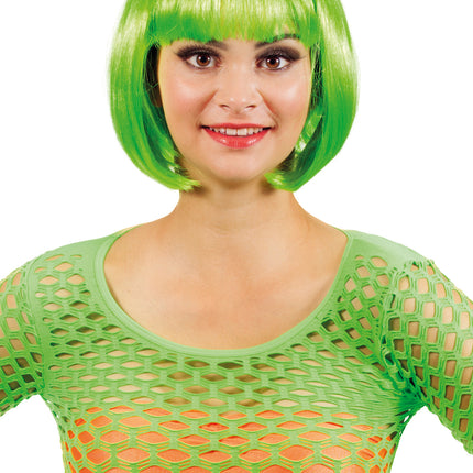 Perruque verte néon Bobline