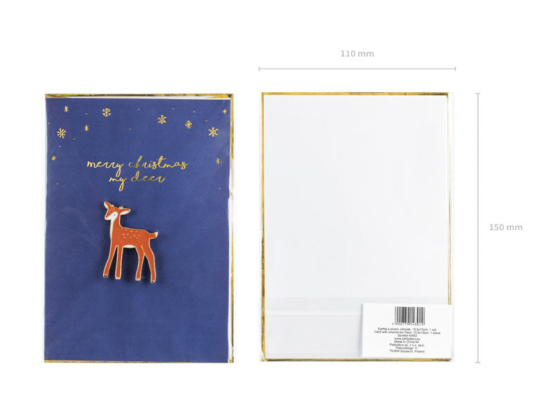 Carte de vœux Mon cerf 14.8cm