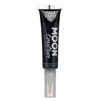 <tc>Moon Creations</tc> Peinture pour le visage avec pinceau applicateur Noir 15ml