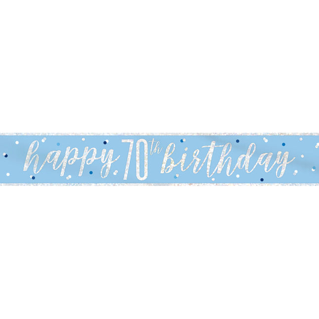 Bannière 70 ans bleu 2.74m
