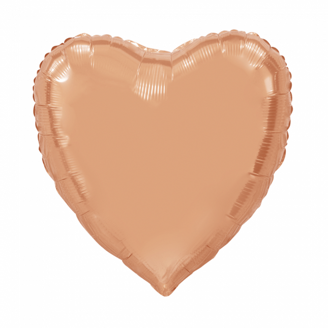 Ballon à l'hélium Heart Rose Gold XL Vide 92cm