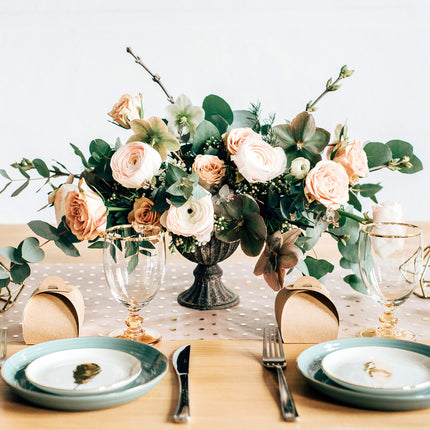 Tissu organza blanc à pois dorés 36cm 9m