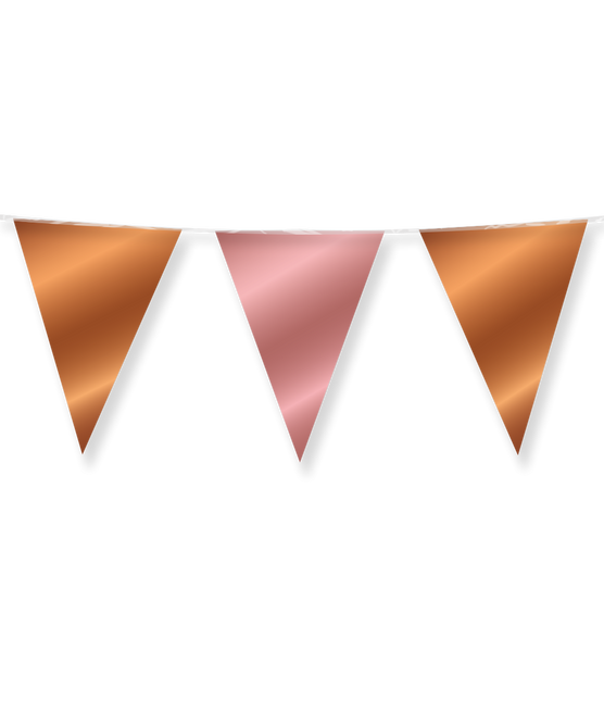 Guirlande Rose Or Bronze Métallique 10m