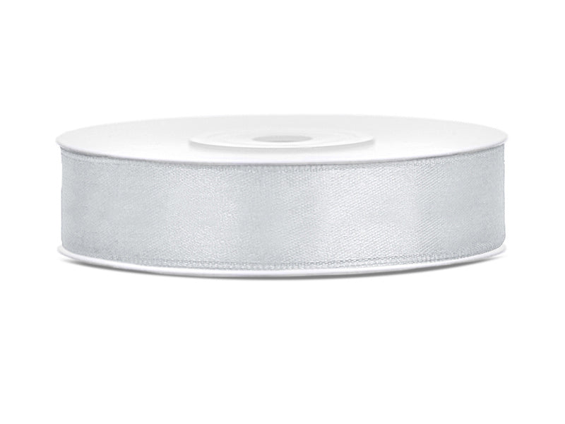 Ruban Satin Argent 12mm 25m