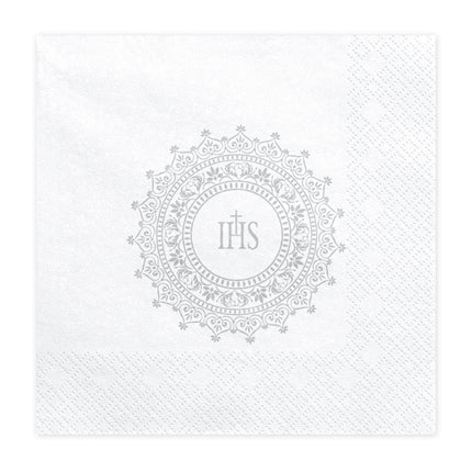 Serviettes de Communion Argent 33cm 20pcs