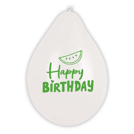 Happy Birthday Balloons Fruit Double face 25cm 6pcs