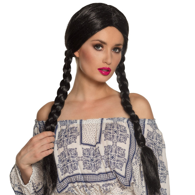 Perruque noire Natascha