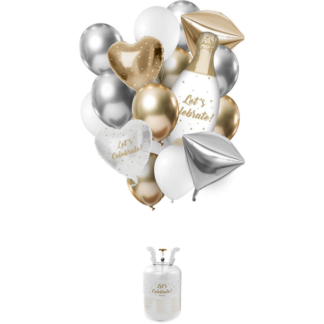 Réservoir d'hélium Mariage 19 pièces