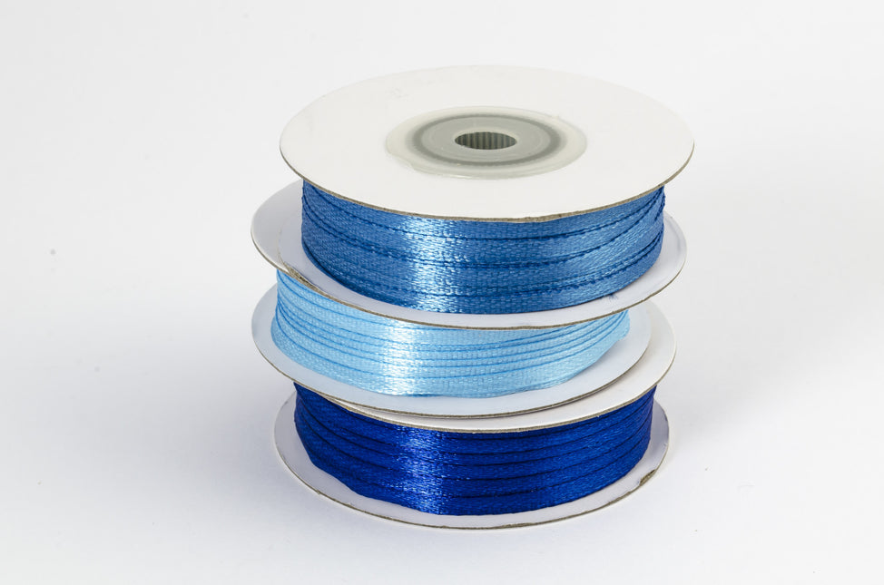 Ruban de satin bleu clair 3mm 50m