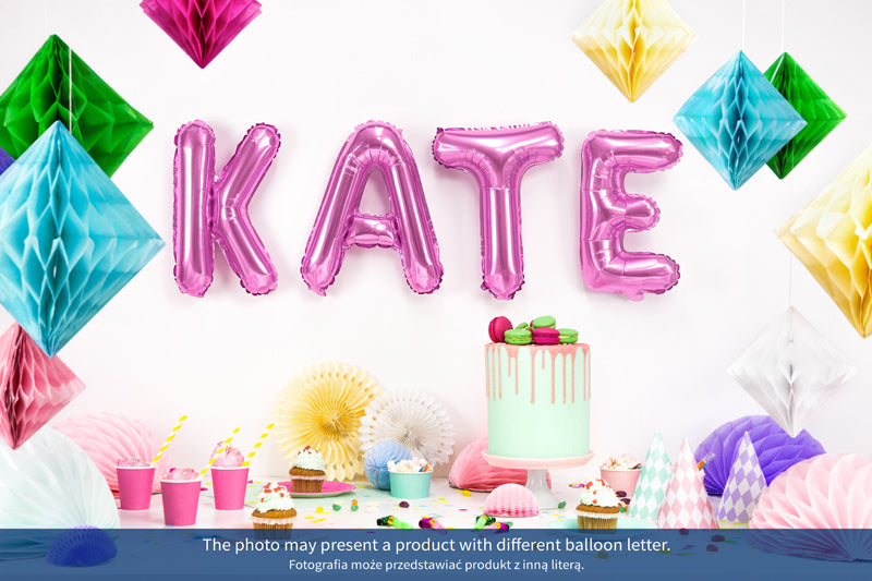 Ballon de baudruche Lettre S Rose Vide 35cm