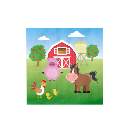 Serviettes de table de la ferme 33cm 16pcs