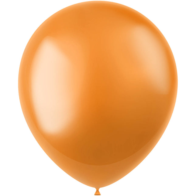 Ballons de baudruche orange métallisés 33cm 50pcs