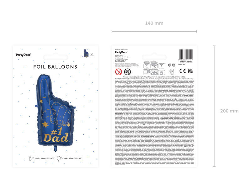Ballon à l'hélium #1 Papa vide 86.5cm