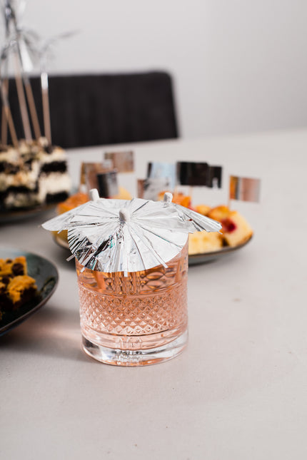 Bâtons de cocktail argentés Parasol 10cm 10pcs