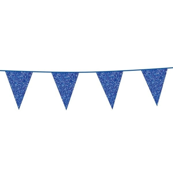 Flagline bleue pailletée 6m