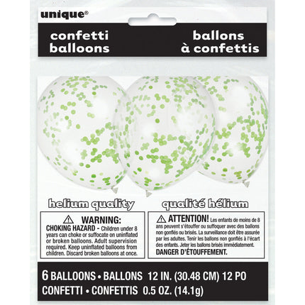 Confertti Ballons Vert Citron Vert 40cm 6pcs