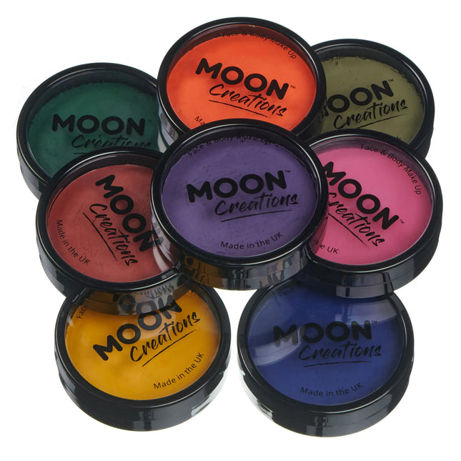 <tc>Moon Creations</tc> Pro Face Paint Cake Pots Army Green 36g
