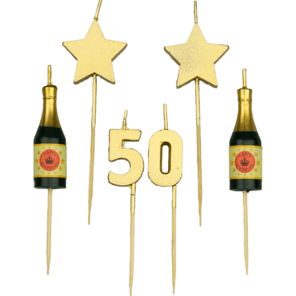 Bougies 50 ans Champagne 17.5cm