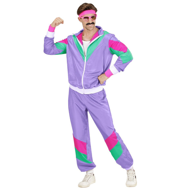 Survêtement Neon 80S Faulty Lilas