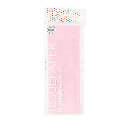 Papier crépon rose pâle 50x70cm 10 feuilles