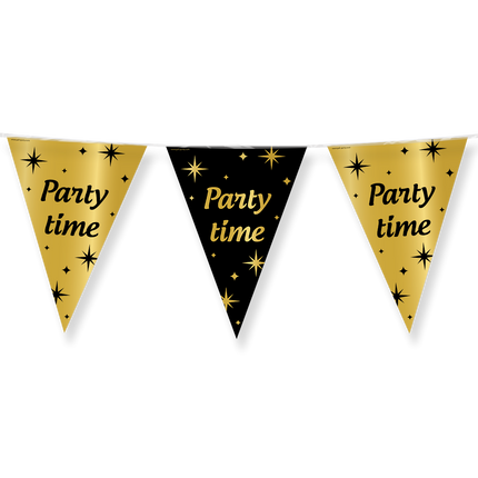 Flagline Party Time Gold Black 10m