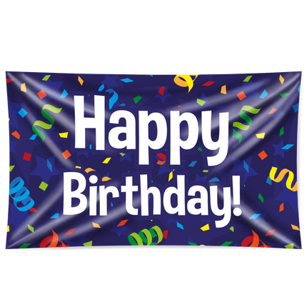 Drapeau pignon Happy Birthday 1.5m