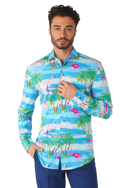 Chemise Hawaii Flamingo Hommes <tc>OppoSuits</tc>