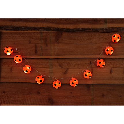 Guirlande lumineuse LED Orange Footballs 1.4m