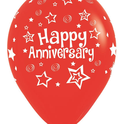 Ballons Happy Anniversary Mix 30cm 25pcs