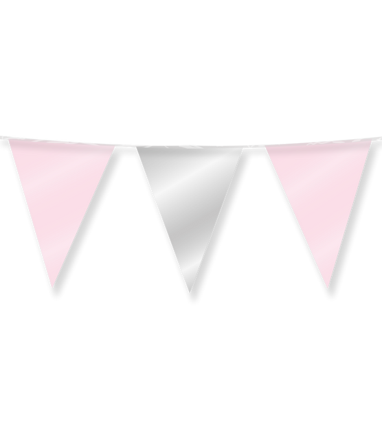 Guirlande rose argentée métallisée 10m