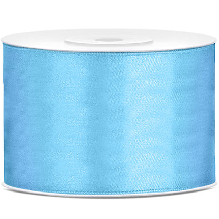 Ruban de satin bleu clair 50mm 25m