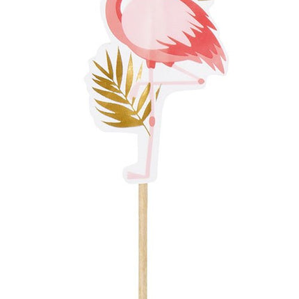 Flamingo Cocktailprikkers 13cm 12st van Boland koop je bij Partywinkel
