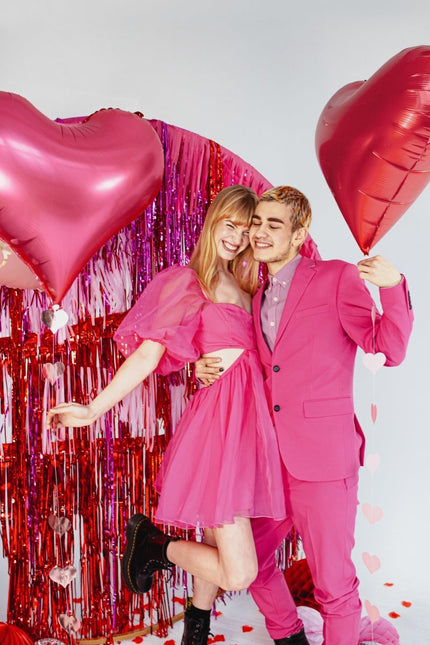 Hart Helium Ballon Roze Leeg 75cm van Partydeco koop je bij Partywinkel