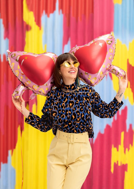 Hartjes Helium Ballon Bril Leeg 1,15m van Partydeco koop je bij Partywinkel