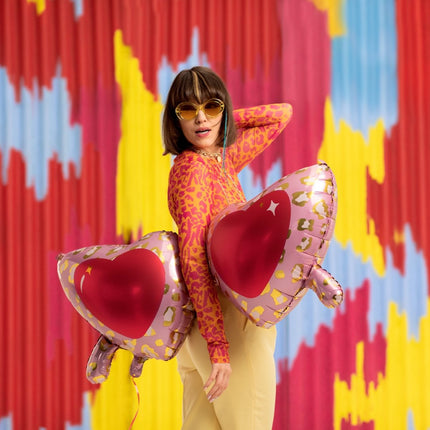 Hartjes Helium Ballon Bril Leeg 1,15m van Partydeco koop je bij Partywinkel