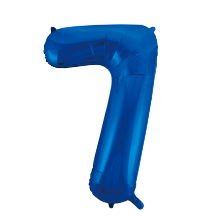 Folie Ballon Cijfer 7 Blauw XL 86cm leeg van WeFiesta koop je bij Partywinkel
