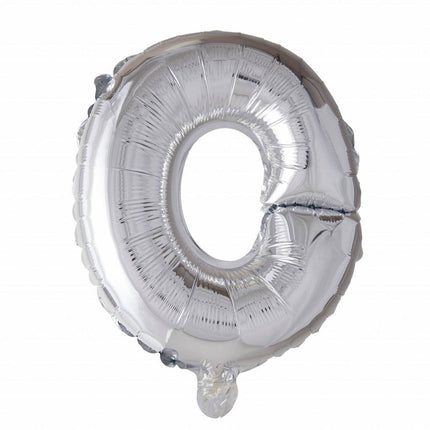 Folie Ballon Letter O Zilver XL 102cm leeg van WeFiesta koop je bij Partywinkel