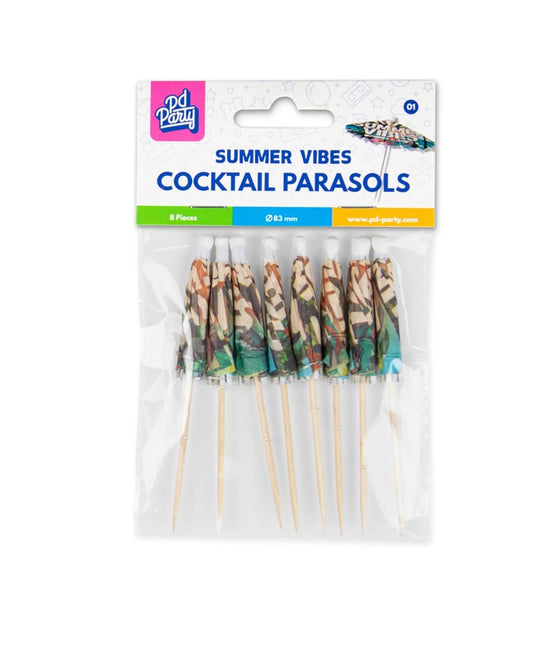 Gekleurde Cocktailprikkers Summer Vibes 8st van Paper Dreams koop je bij Partywinkel