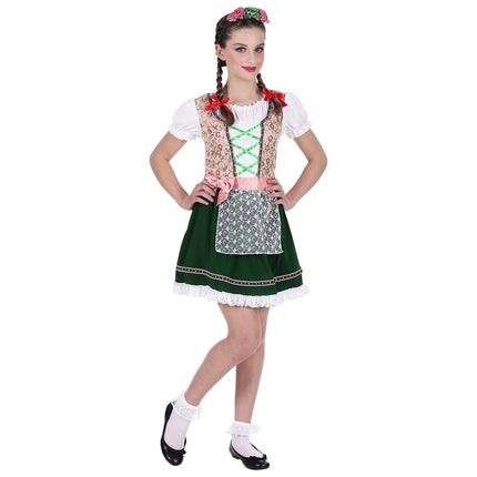 Gekleurde Dirndl Jurk Oktoberfest Meisje van Widmann koop je bij Partywinkel