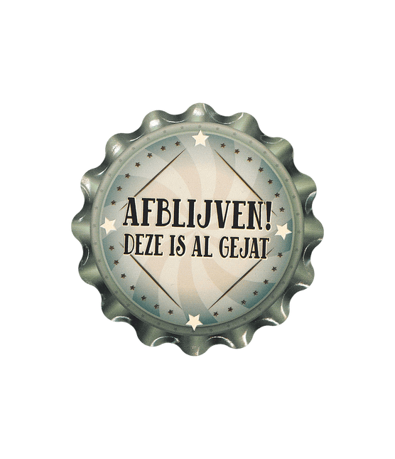 Groene Onderzetters Afblijven! 11cm van Paper Dreams koop je bij Partywinkel