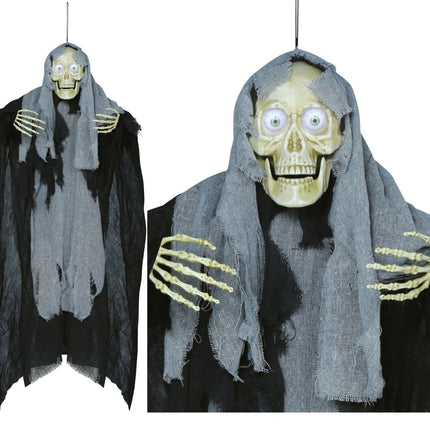 Halloween Pop Grijs Skelet 1,2m van Fiestas Guirca koop je bij Partywinkel