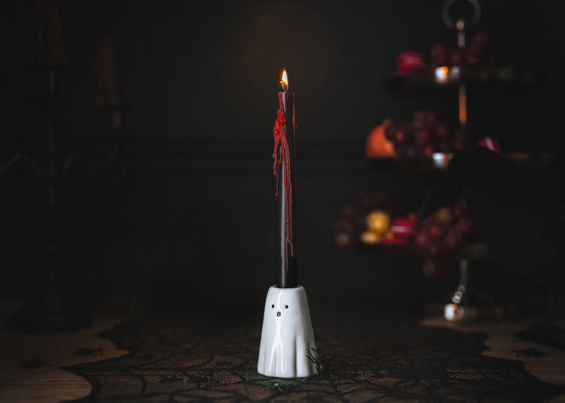 Halloween Kaarsenhouder Spook 8cm 6st van Partydeco koop je bij Partywinkel